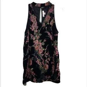 Band of Gypsies velvet floral burn out choker dres